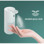 Automaatne induktiivne seebi dosaator vahuga pesutelefon nutikas k&auml;tepesu seebi dosaator alkoholipihusti dosaatori pesemine Alcohol spray style valge