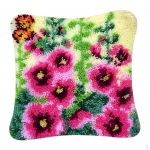 DIY Kits Throw Cover Flowers Rug Pattern Printed 16X16 inch, Crochet Needlework Crafts for Kids and