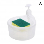 Dispenser Sabun Pinggan Dispenser Detergen Automatik, Kotak Tekan, dengan Pemegang Span, untuk Aksesori Basuh Dapur dan Bilik Mandi Hijau Soap valge