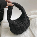 Moodsad tepitud &otilde;lakotid naistele K&auml;ekott Mini Pilv Plisseeritud kotid Pelmeenikott Luksuslik kott must