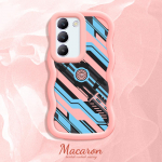 V&auml;rvitud muster Big Wave Edge pehme silikoon materjal Macaron telefoni &uuml;mbris p&otilde;rutuskindel kaitsev kummist korpus OnePlus Vivo Motorola Moto jaoks Motorola Moto G84 must