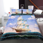 Rannavaate tekikott Suvine Hawaii maastik Voodipesukomplekt &Uuml;heinimese kaheinimese King T&uuml;drukutele poistele Mikrofliis Troopilised puud Tekikate EU single(135x200cm)