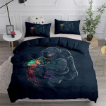 Rockets Space Laste tekikottide komplekt UK &uuml;heinimesevoodiga kaheinimesevoodiga US Twin Full Queen-size Anime voodipesukomplekt EU single(135x200cm)