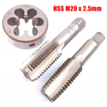 HSS M20 x 2,5 mm koonus- ja masinkeevituskraan ning M20 x 2,5 mm matriits meetriline keere parempoolne