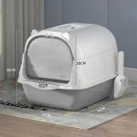 T&auml;ielikult suletud kassiliivakast, suur lemmikloomale m&otilde;eldud kassi tualett, eemaldatav liivakast, pritsmekindel koeratualett, lemmikloomade voodipesu ja liivak&uuml;hvliga must