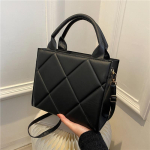 Uus Kevad Naiste &Otilde;lakott Trendikas Ruuduline PU Nahast Crossbody Kotid Mood Naiste K&auml;ekotid Br&auml;ndi Disainer &Uuml;lemise K&auml;epidemega Kott black