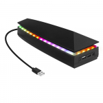 UUS PS5 RGB valgusjahutusventilaatorile RGB tolmukindel m&auml;nguhosti radiaator v&auml;line hosti jahutusventilaator Playstation 5 m&auml;ngutarvikute jaoks must