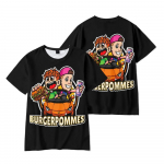 10 v&auml;rvi Funny Burgerpommes ICrimax Cartoon T-s&auml;rk Lahe naiste Meeste T-s&auml;rk O kaelusega Casual Unisex Streetwear Mood Laste T-s&auml;rk XXS