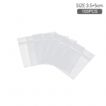 100tk/kott Pe plastikust pakendikotid T&otilde;mblukukott Pill Pakendikott Paks Pakend Tihekott Ehtekott 2X3Cm 2.5X3Cm 3.5X5Cm