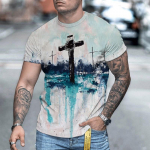 Suvine l&uuml;hikeste varrukatega T-s&auml;rk Meeste Retro 3D Prindiga Lahtine vaba vabaaja T&auml;nav Hip-hop &Uuml;markaelus l&uuml;hikeste varrukatega T-s&auml;rgid Meeste S