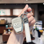 Auto v&otilde;tmehoidja korpuse kate PU-nahast v&otilde;tmehoidjaga Chrysler 300C Avenger Sebring Chrysler 200 Aspen Dodge Charger Commander Che valge