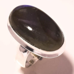 Blue Fire Labradorite Gemstone Handmade Anniversary Gift Jewelry Ring 7 l6l89