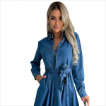 Moodne vabaaja v&ouml;&ouml;kohaga n&ouml;&ouml;bitud naiste teksariietus L denim sinine v&auml;rv