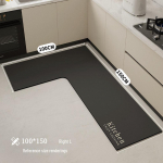 L-kujuline imav k&ouml;&ouml;gimatt &ndash; pehme, mustusekindel, kergesti hooldatav, diatomiga porimatt 100x120cm
