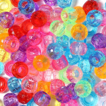 100 tk suure auguga l&auml;bipaistvad h&auml;rmatisega t&uuml;nnihelmed &ndash; v&auml;rvilised sibulapulbrist plastist ponihelmed rastapatside ja parukate jaoks 100 pcs/pack