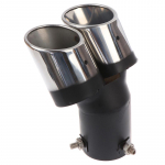 Roostevabast terasest universaalne auto modifitseeritud topelt v&auml;ljalasketoru tagumine summuti sabaots