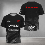Stiilne 3D-prinditud meeste T-s&auml;rk padeli jersey hingav kiiresti kuivav tennise l&uuml;hikeste varrukatega T-s&auml;rk suur suurus spordir&otilde;ivad treeningriided S