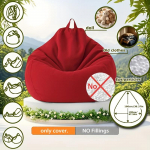 1 tk Mugav Pehme Bean Bag Tooli Diivanikate, Laisk Diivanikate, Sobib Telkimiseks ja Kodu Kaunistamiseks, V&auml;lja arvatud Sisseehitatud Polsterdus. punane