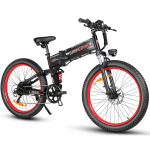 SAMEBIKE LO26Plus 26 Kokkupandav Elektrijalgratas 48V 15Ah Akuga 1000W must