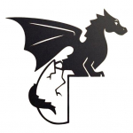 Draak Uksepiida Kaunistus Metallist Draakoni Siluett Uksepiida Kaunistus Seinakunst Nurgakaunistus