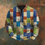 Meeste Retro Casual gradienttr&uuml;kiga kampsun S