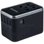 Verbatim Adapter Podr&oacute;żny Eu/Uk/Us3Xusb-A/2Xusb-C Pd 61W Uta-04 Czarny/Black 49546