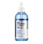 Wellage Real Hyaluronic Blue Ampoule 100ml | Deep Hydration Serum for Dry & Sensitive Skin 100ml