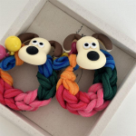 Korea armsad koerad elastsed juuksepaelad Kawaii multifilmid vikerkaare juuksepaelad juuksepaelad peakatted t&uuml;drukud lastele juuste aksessuaarid