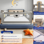 Paksust torust beebi voodi&auml;&auml;rne kaitsepiire - Kukkumisvastane voodipiire 1.8m