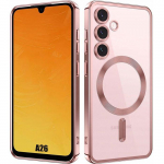 Coque pour Samsung Galaxy A26 5G - BOOLING - avec Cercle Magn&eacute;tique et Protection Cam&eacute;ra - Rose