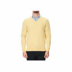 Polo Ralph Lauren tikitud V-kaelusega pikak&auml;eline kootud kampsun Meeste kampsun Kollane MNPOSWE16820295-700 M