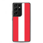 Coque T&eacute;l&eacute;phone &ndash; Samsung &ndash; Galaxy S21 Ultra &ndash; Drapeau Autriche &ndash; Souple &ndash; mitmev&auml;rviline