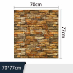 70*77cm 3D Veekindel Isekleepuv Eriti Paks XPE Vaht Retro Telliskivi Mustriga Kokkup&otilde;rkevastane Tapeet Elutuba Magamistuba Laste Tuba Dekoratsioon 10pcs