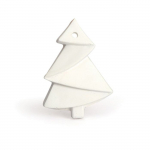 Objet en pl&acirc;tre Noel Sapin Origami valge