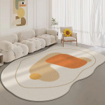 Ebakorrap&auml;rane elutoa vaip kreemikas stiil kodu magamistuba voodi k&otilde;rval vaip geomeetriline libisemisvastane matt 80 * 120cm