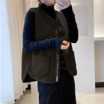 Naiste vest Talvine soe kapuuts V&auml;lisriided vabaaja mantel Faux lukuga jakk L