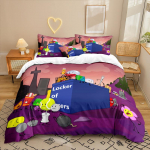 Animatsioonisari 3D digitaaltr&uuml;kk Kolmeosaline voodipesukomplekt Voodilina Tekikott 90 * 200 two-piece set