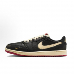 Nigel Sylvester x Air Jordan 1 Low OG Better With Time Meeste tossud Kreemjas Must Musliin IB8958-001 35.5