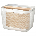 IKEA RISATORP Korv vaheseintega, 33x24x23 cm, Valge (705.303.98/70530398)