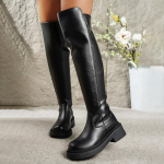 2026 Uued Talvised Naiste Mootorrattasaapad Mood &Uuml;le P&otilde;lve Lukuga K&otilde;rge S&auml;&auml;rega Saapad Daamidele Elegantsed Vabaaja Peosaapad Naiste Saapad 35 must