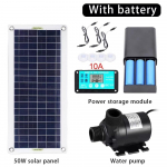 P&auml;ikesek&uuml;tte veepump K&otilde;rge v&otilde;imsusega 100W 800L/H Purskkaevu Aia jaoks 10A kontrolleriga Sukeldatav Vaikne Harjadeta Mootor Komplekt With 3 BAT+Set