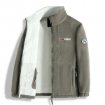 Kahepoolne fliisjakk fliisvoodriga vabaaja v&auml;li&uuml;ritusteks ja paks soe jope meestele XXXL