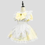 Armas Lolita J&auml;nikut&uuml;druk Cosplay Must ja Valge Neiu Riietus Ilus Kleit Naiste Seelik L helekollane v&auml;rv