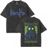 Anime Dorohedoro Kaiman Pesitud Vintage T-s&auml;rk Meestele Gooti Manga Rock T-s&auml;rk Meeste Hip Hop &Uuml;legabariidiline L&uuml;hikeste Varrukatega T-s&auml;rk Streetwear M