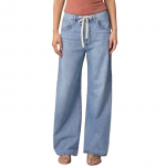 Naiste Hip Hop Baggy Laiad S&auml;&auml;red Keskmise Madala V&ouml;&ouml;kohaga Teksad Lahtised Poiss-s&otilde;bra Teksad Vintage Denim P&uuml;ksid L sinine