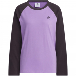 Adidas Originals Adicolor Br&auml;ndi Logo V&auml;rviplokk Lahtine Pikkade Varrukatega T-s&auml;rk Naiste Topid Violetne JM8051 L