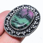 Ruby in Zoisite Handmade 925 Sterling Silver Jewelry Ring Size 7 A7E30