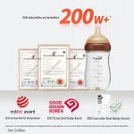 ShiXi koliikivastane klaasist beebipudel [Glass] Bottle 240ml 3-6 months