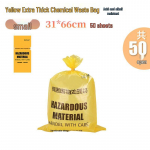 Autoklaavitavad punased/kollased bioloogilise ohu ja meditsiiniliste j&auml;&auml;tmete utiliseerimiskotid Thickened Double-sided 14 Sil