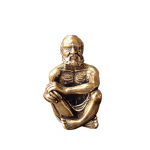 Antiikne messingist Dharma Sratue Buddha vasest kujukesed Miniatuurid Budismi asutaja Vintage soliidne pronksornament K&auml;sit&ouml;&ouml;lauakaunistused